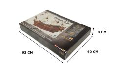 Occre 14000 1/60 Ölçek, Apostol Felipe Yelkenli Tekne Ahşap Model Kiti