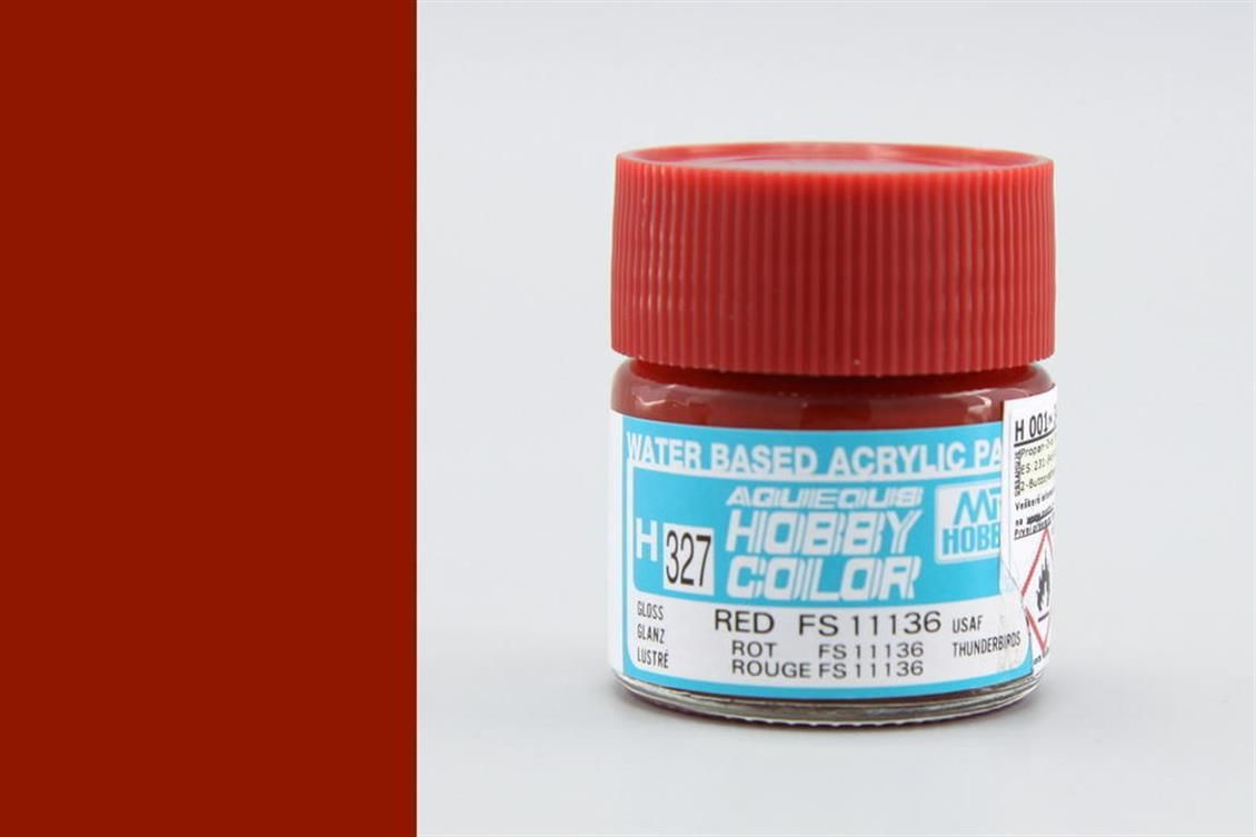 Gunze H327 10 ml. Red FS 11136, Aqueous Serisi Maket Boyası