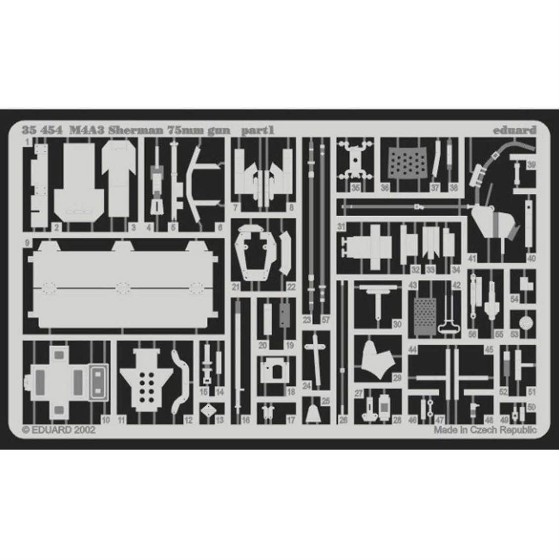 EDUARD 35454 1/35 M-4A3 Sherman 75mm gun FOR TAMIY