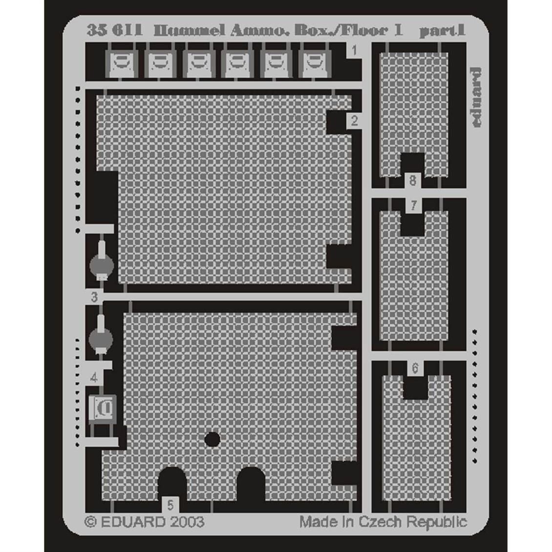EDUARD 35611 1/35 Hummel Ammo. Box/Floor 1 FOR DRA