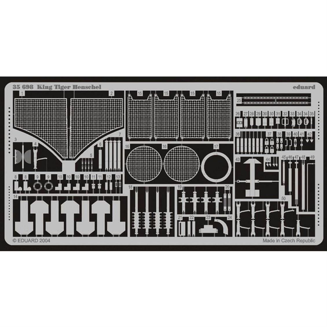 EDUARD 35698 1/35 King Tiger Henschel FOR DRAGON M