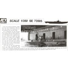 AFV Club SE73505 1/350 German U-Boat Type VII D Mayın İmha Denizaltısı Demonte Plastik Maketi