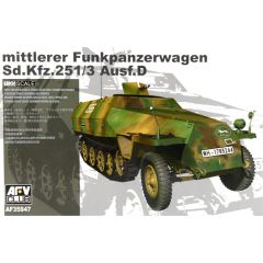 AFV Club AF35S47 1/35 mittlerer Funkpanzerwagen Sd.Kfz. 251/3 Ausf. D Askeri Araç Demonte Plastik Maketi