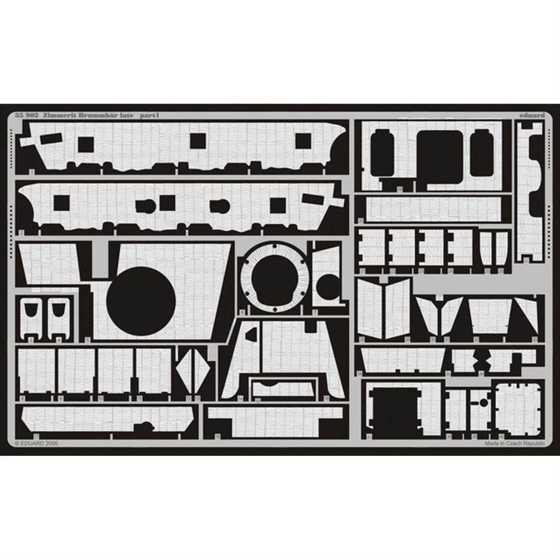 EDUARD 35902 1/35 Zimmerit Brummbär late FOR DRAGO