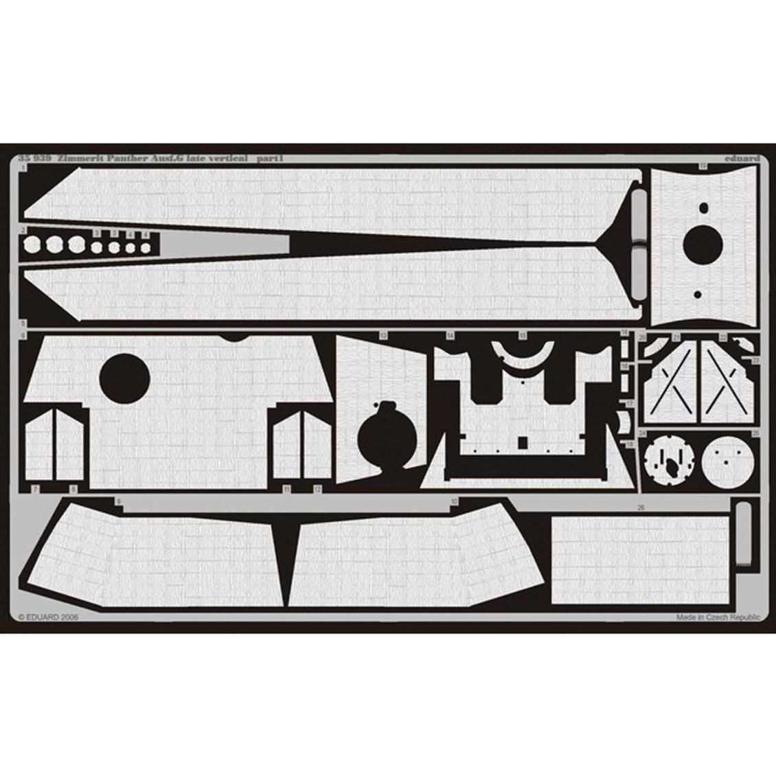 EDUARD 35939 1/35 Zimmerit Panther Ausf.G late ver