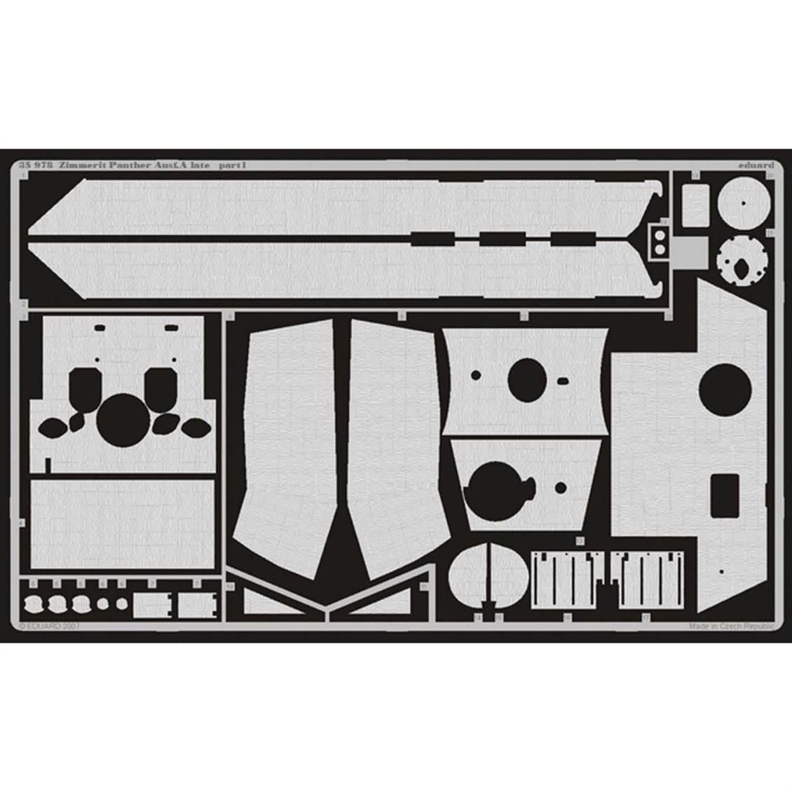 EDUARD 35978 1/35 Zimmerit Panther Ausf.A late FOR