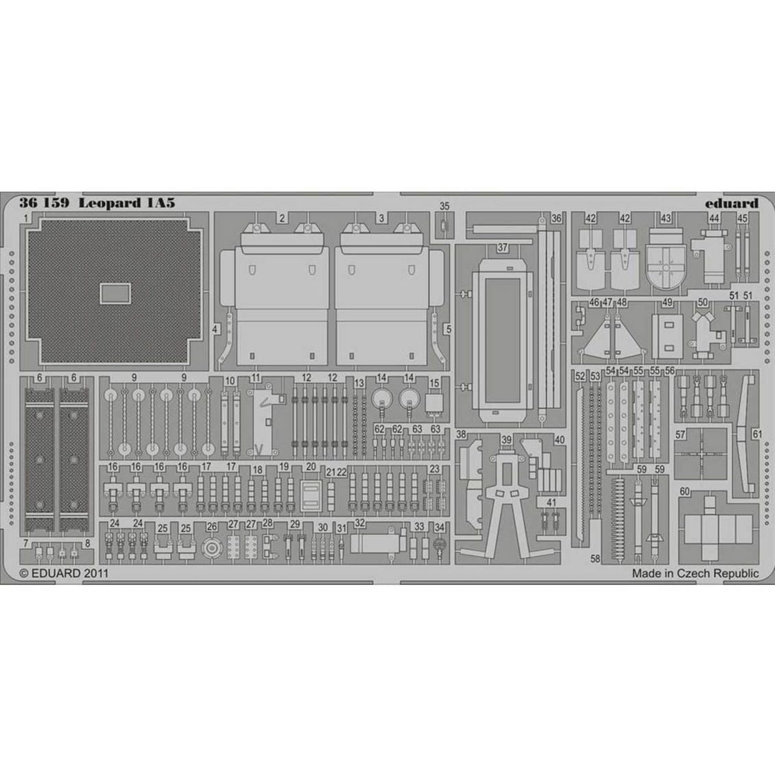 EDUARD 36159 1/35 Leopard 1A5 Maket Detay Seti