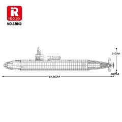 1/125 Los Angeles-Class SSN Submarine Puzzle Maket