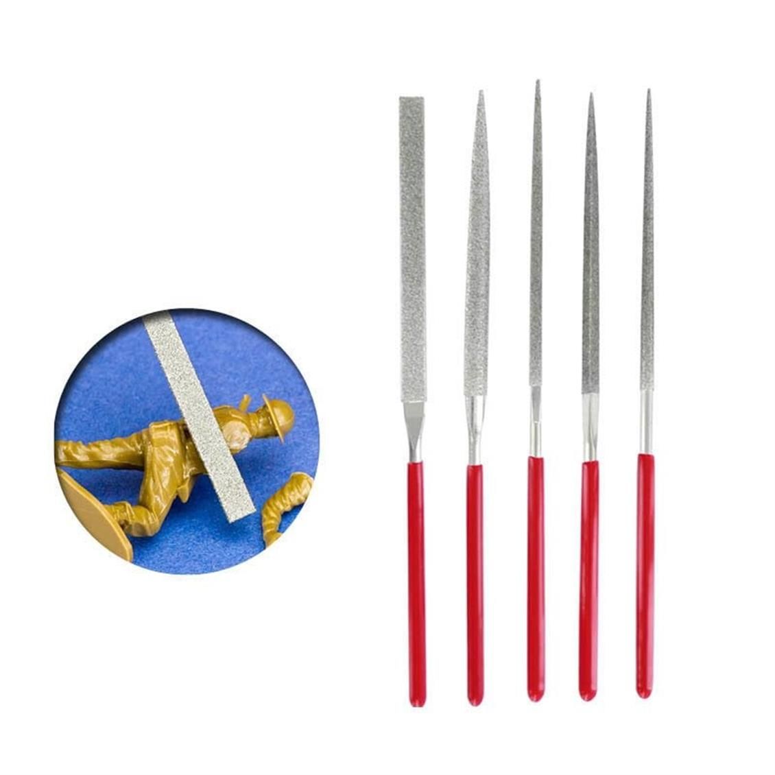 Vallejo T03002 Elmas Eğe Seti, 5 Adet