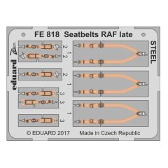EDUARD FE818 1/48 Seatbelts RAF late STEEL Maket D