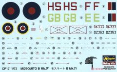 Hasegawa 51217 1/72 Ölçek Mosquito B Mk. IV Savaş Uçağı Plastik Model Kiti