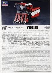 Hasegawa WM07 66007 1/35 Ölçek Yanmar YH6115 Biçer Döver Plastik Model Kiti