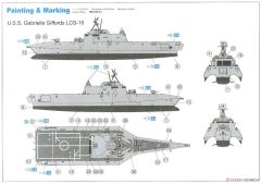 CyberHobby 7147 1/700 Ölçek USS Gabrielle Giffords lCS-10 Savaş Gemisi ve NSM Füzeleri Demonte Plastik Maket Seti