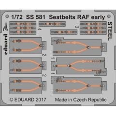 EDUARD SS581 1/72 Seatbelts RAF early STEEL Maket