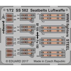 EDUARD SS582 1/72 Seatbelts Luftwaffe WWII fighter