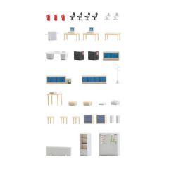 Faller 180454 1/87 Ofis Mobilyaları Demonte Plastik Maketi