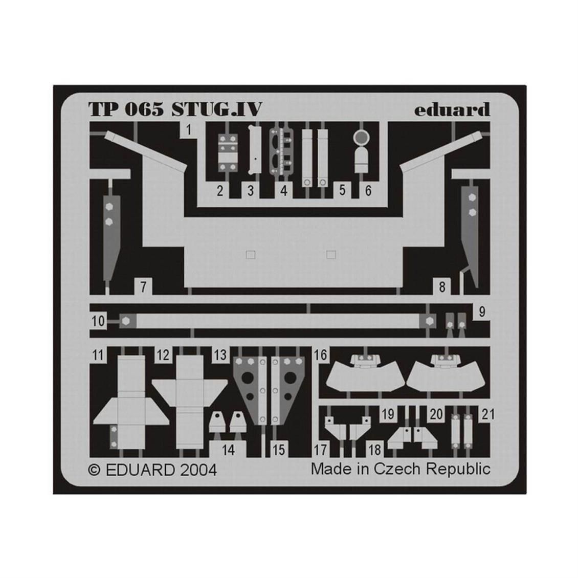 EDUARD TP065 1/35 StuG.IV FOR ITALERI Maket Detay