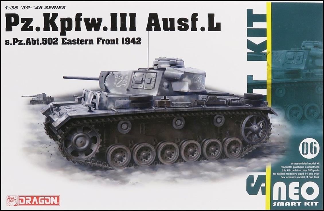 Dragon 6957 1/35 Ölçek Pz.Kpfw.III Ausf..l 502. Alay (Leningrad 1942/43) Tankı Plastik Model Kiti