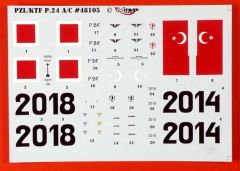 48105 1/48 PZL/TFK P.24 C TURKİSH AİR FORCE, W/RES