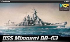 Academy 14223 1/700 USS Missouri BB 63 (Modeler's Edition) Savaş Gemisi Demonte Plastik Maketi