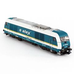 Starter Set “Alex” Hercules Diesel loco w. 2 passenger cars, PIKO A-Track w. RailbedSET