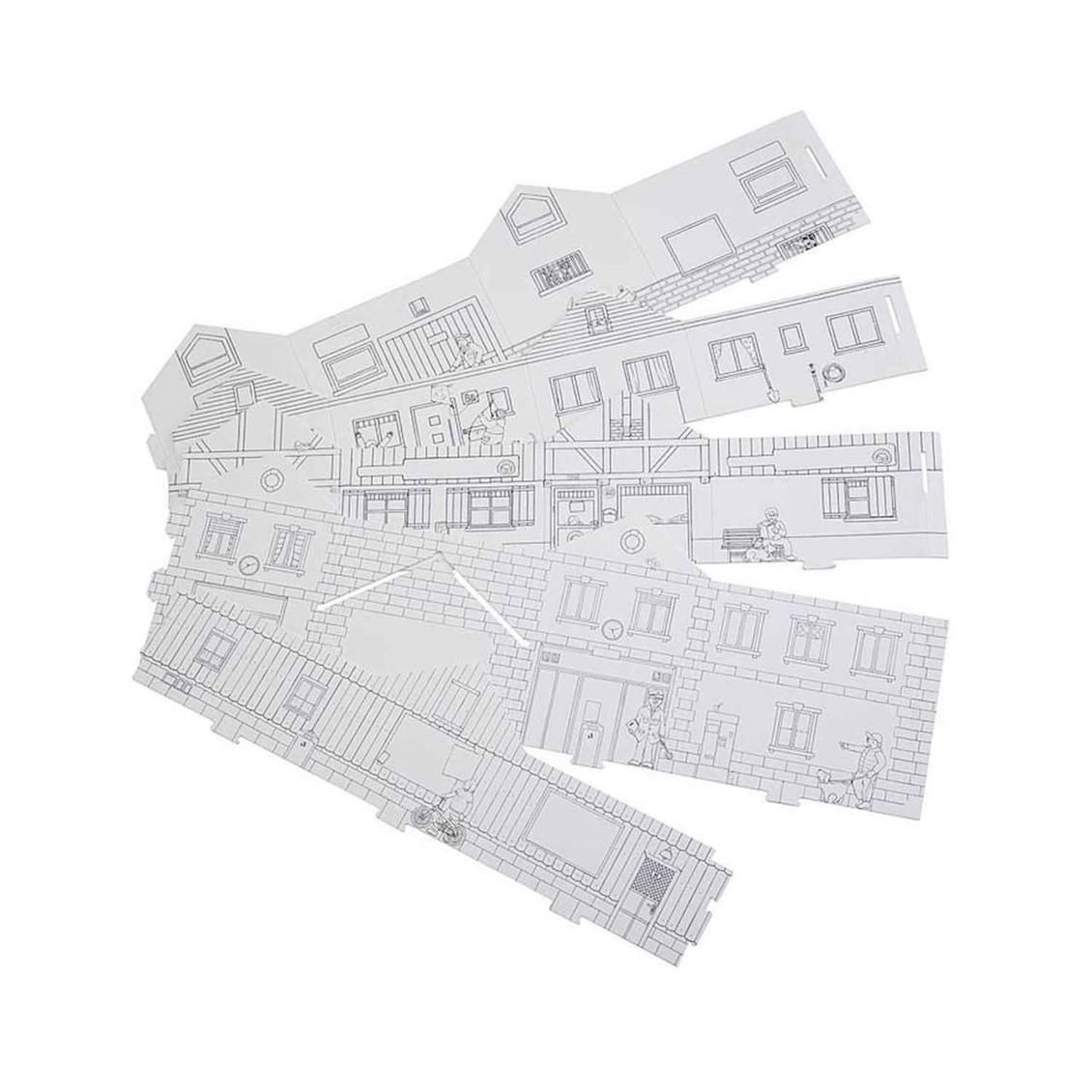Faller 150300 1/87 Farklı 5 Yapı,Başlangıç Seti,Boyanabilir Demonte Plastik Maketi