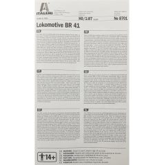 Italeri 8701S 1/87 BR 41 Buharlı Lokomotif Demonte Plastik maketi