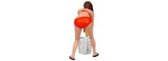 American Diorama AD76364 1/24 Ölçek Araba Yıkayan Bikinili Kız (Cindy) Sergilemeye Hazır Plastik Figürü with water bucket
