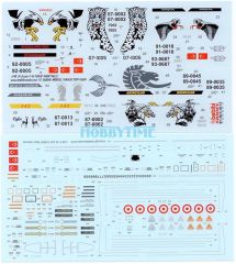 Babibi DDT01019 1/48 Turaf F-16, Filolar Karışık, Dekal Çıkartma
