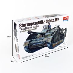 Academy 13235 1/35 Alman Sturmgeschütz IV Tank Avcısı Demonte Plastik Maketi
