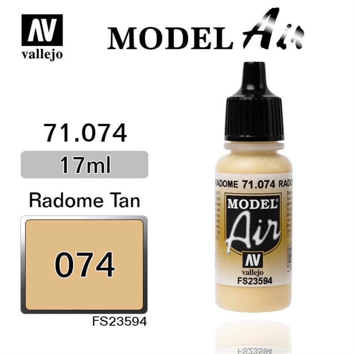 Vallejo 71074 17 ml. Beige, Model Air Serisi Model Boyası