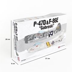 Academy 12530 1/72 P-47D & F-86E (Gabreski) LE Savaş Uçağı Demonte Plastik Maket Seti