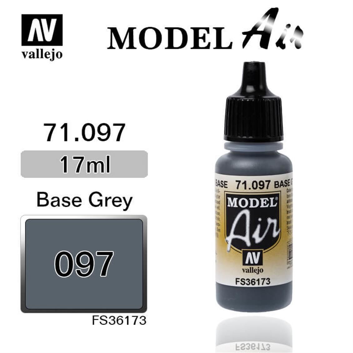 Vallejo 71097 17 ml. Medium Gunship Gray, Model Air Serisi Model Boyası