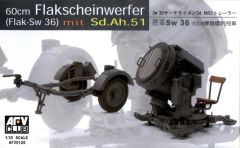 AFV Club AF35125 1/35 German SW-36 Searchlight with Sd.ah.51 Trailer Işıldak Demonte Plastik Maketi