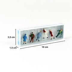 Preiser 14124 1/87 Ölçek Yürüyen Yolcu Figürleri