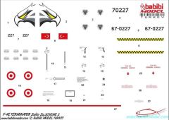 Babibi DBT01117 1/48 F-4, Şahin Son, Dekal Çıkartma