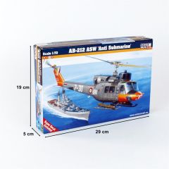 Mistercraft D057 1/72 AB-212 ASW Denizaltı Avcı Helikopteri Demonte Plastik Maketi