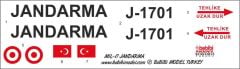 Babibi DBT01226 1/72 MİL-17, Jandarma, Dekal Çıkartma