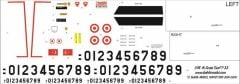 Babibi DBT01264 1/72 Tuaf T-33, Dekal Çıkartma