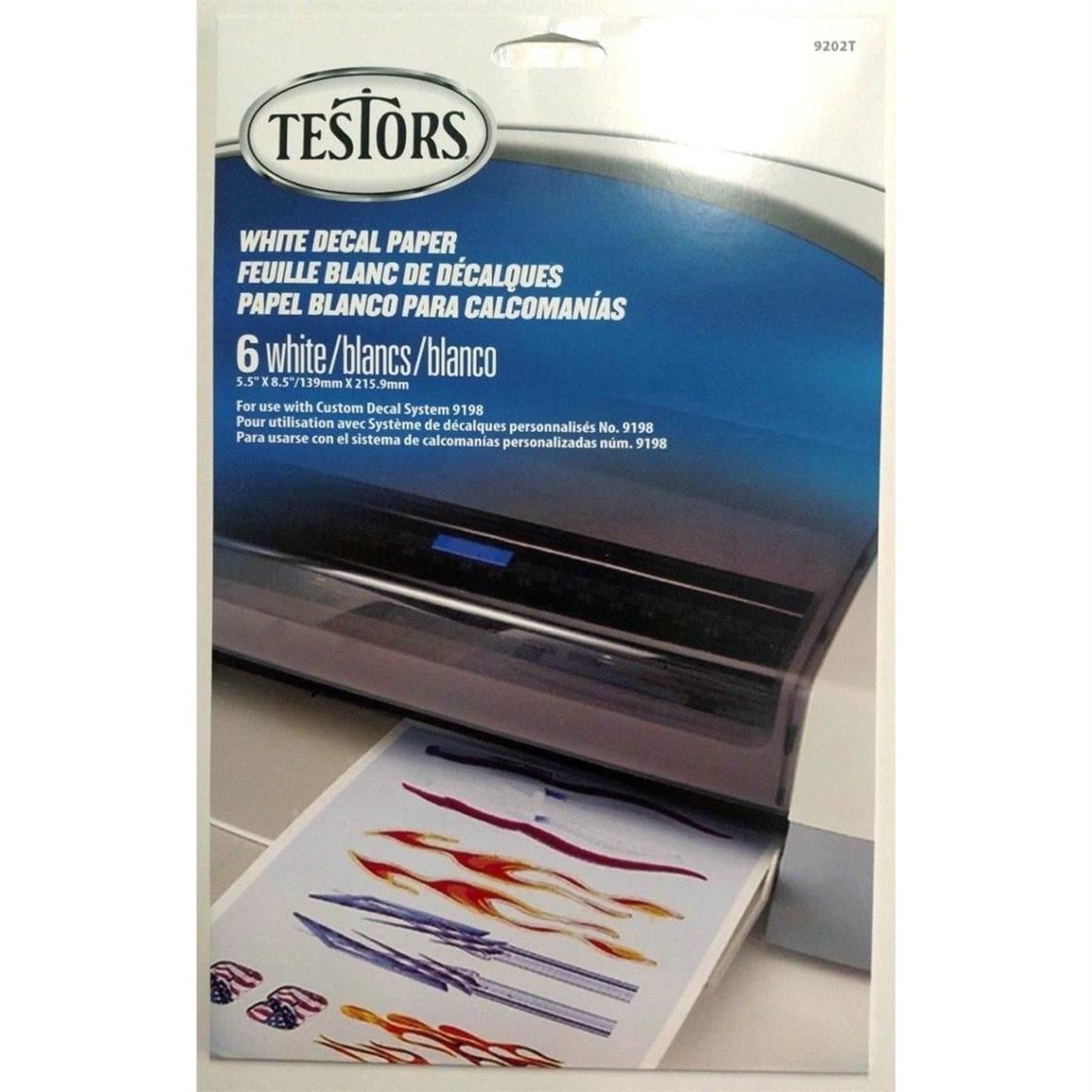9202T Decal Paper White 6 sheets