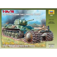 3580 1/35 T-34/76 MAYIN TEMİZLEYİCİLİ SOVYET TANKI