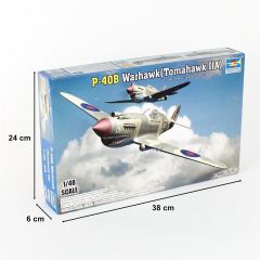 Trumpeter 02807 1/48 Curtiss P-40B Warhawk Savaş Uçağı Demonte Plastik Maketi
