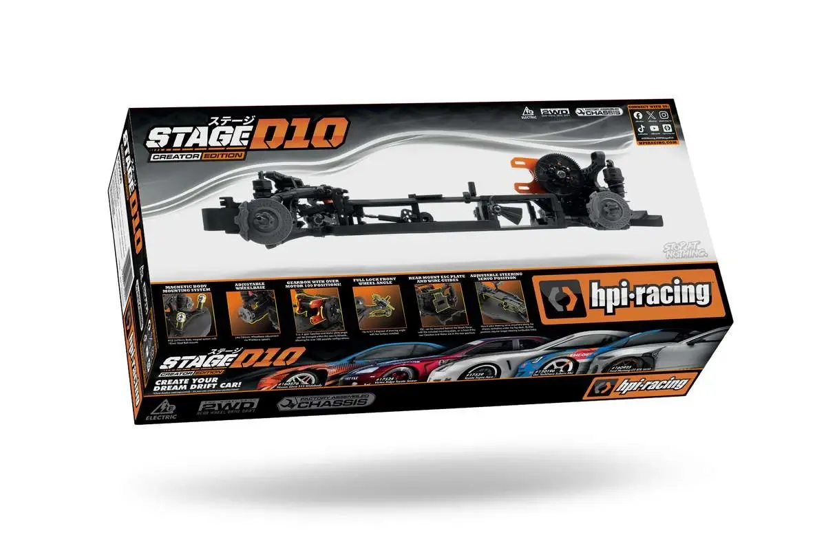 HPI Racing Stage-D10 Creator Edition Kit (Demonte) Profesyonel Drift Aracı