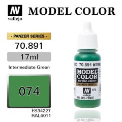 Vallejo 70891 17 ml. (74) Intermediate Green  -Matt, Model Color Serisi Model Boyası