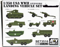 AFV Club SE73516 1/350 US WW2 Çıkartma Gemisi Araç Seti Demonte Plastik Maketi