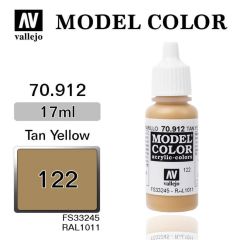 Vallejo 70912 17 ml. (122) Tan Yellow-Matt, Model Color Serisi Model Boyası