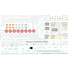 Babibi DBT01190 1/48 F-16 C, Öncel Filo Özel Şema Turkuaz, Dekal Seti