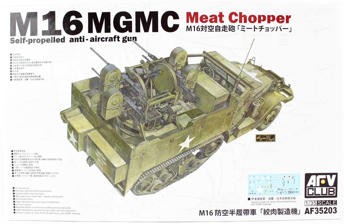 AFV Club AF35203 1/35 M16 Yarı Paletli Uçaksavar  Demonte Plastik Maketi