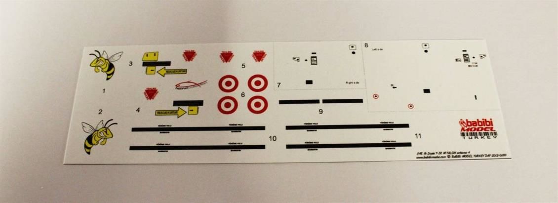 Babibi DAT01199 1/48 Turaf, T-38M, 121.Arı Filo, Dekal Çıkartma