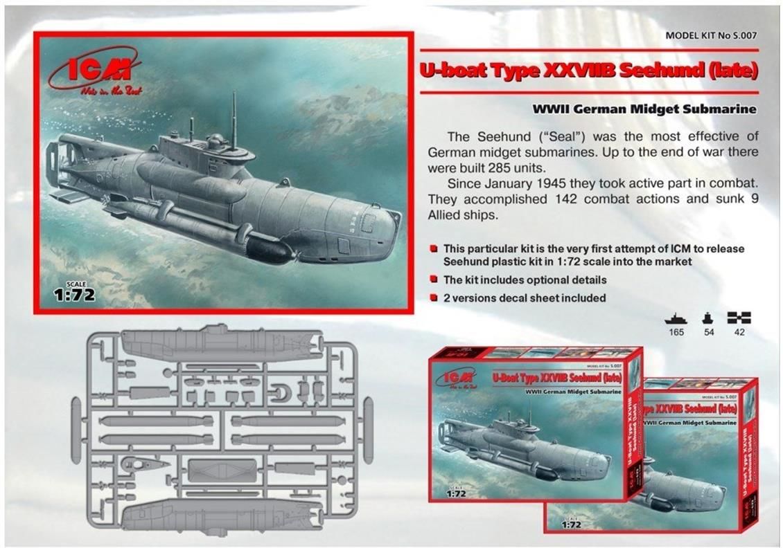 S007 U-Boat Type XXVIIB “Seehund” (late), WWII Ger